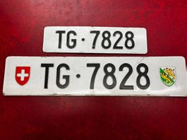 TG 7828 Autokontrollschild zu verkaufen, Kanton Thurgau