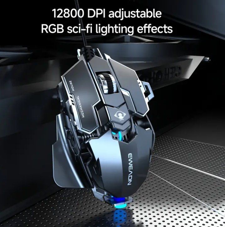 Mouse: Maus mit programmierbaren Tasten, 12800 DPI Gaming – Nuovo e nell'imballaggio originale da Nidau venduto da EXP40 1