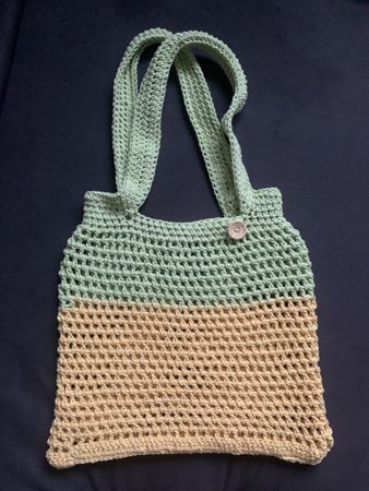 Handmade Crochet Summer Tote Bag - Beach Ready!