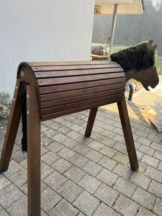 Holzpferd für im Garten Kaufen auf Ricardo