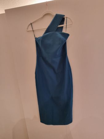 Elegantes, ärmelloses Kleid in Petrol, Grösse 38 wie neu