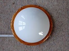 Vintage hochwertige Deckenlampe Glas Holz