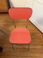 Vintage Retro Kelko Stuhl, 60er Jahre, Rot mit Chromgestell