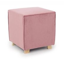 Hocker Pouf Sitzbock ADELINE Samt rosa NEU