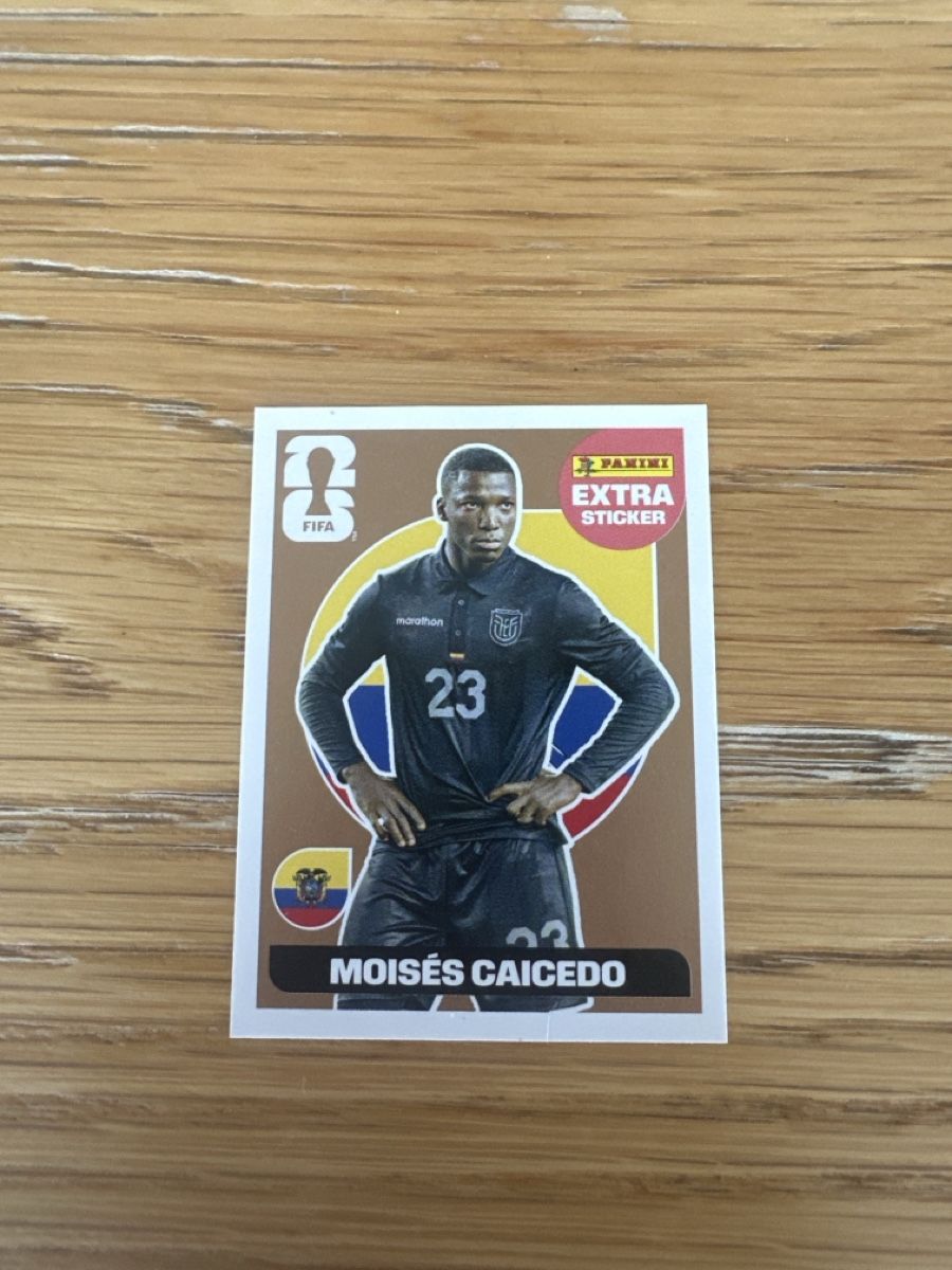Panini Carte collezionabili: Panini Extra Sticker Moisés Caicedo World Cup 2026 Bronze – Nuovo e nell'imballaggio originale da Grandson venduto da Carpal