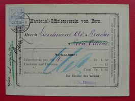 1882, Nr.56 (weisses Papier) Nachnahme "Deluxe" von BERN, LP