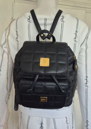 MCM Rucksack aus geprägtem Leder, Made in Germany