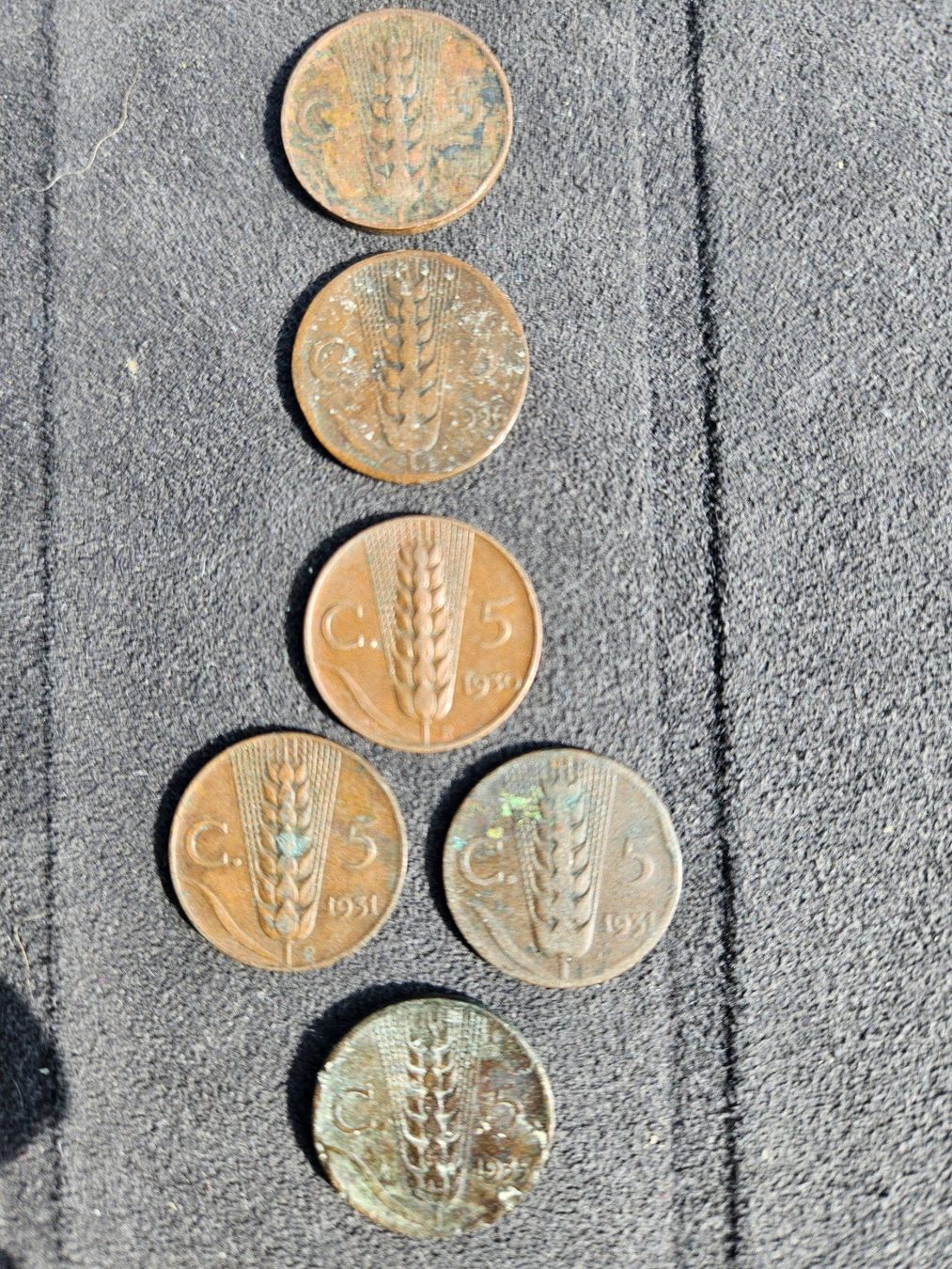 Tutti le monete: 5 Cent, Italien, 1921-1935,  Lot – Usato da wolfhausen venduto da Pgodi 3
