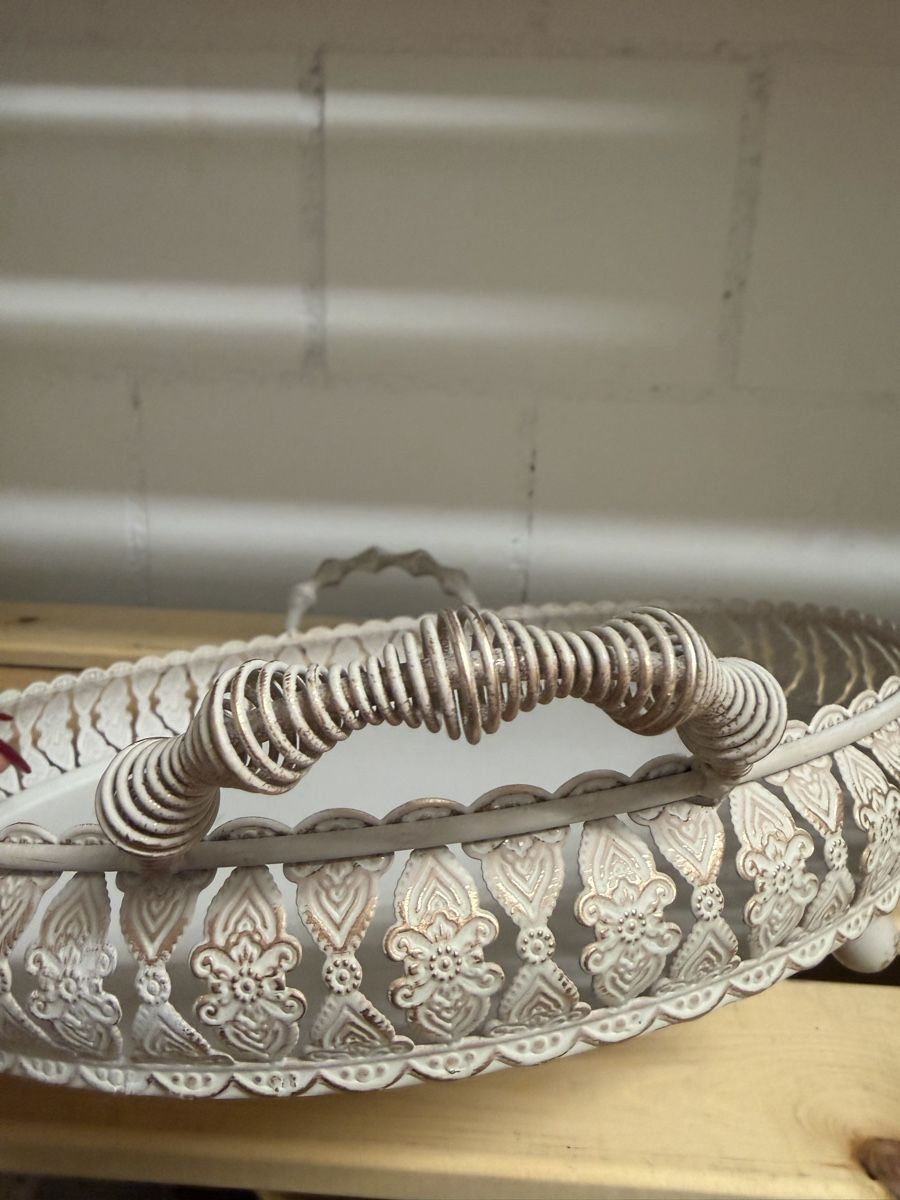 2er Set Vintage Metalltabletts – Shabby Chic – Landhausstil (D'occasion ...