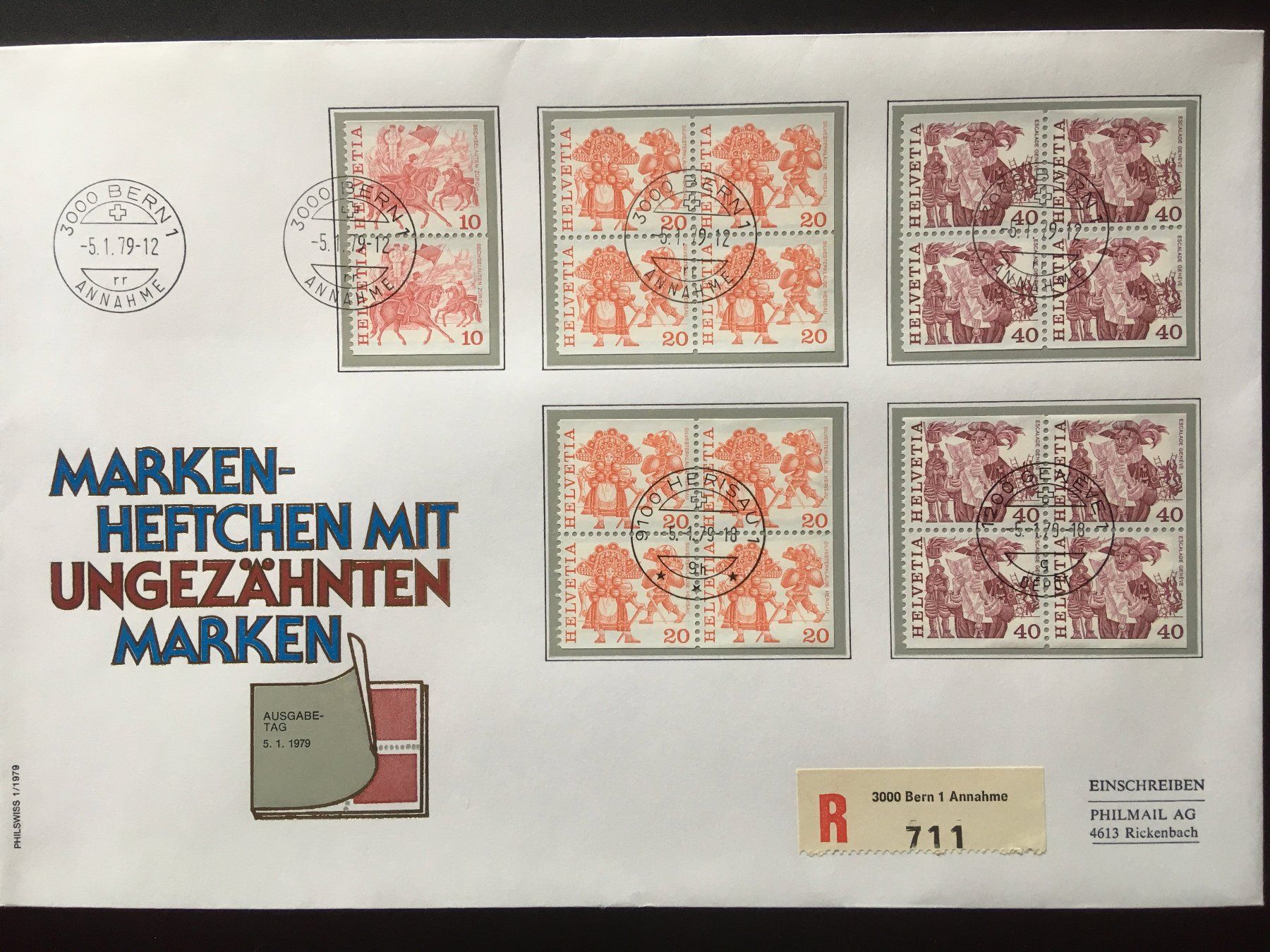 Tutti i francobolli: Markenheftchen Volksbräuche 1979 ** und FDC – Usato da Nesslau venduto da andi_hon