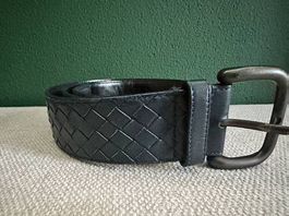 Bottega Veneta Gürtel in Navy blau, Gr. 90 (Breite 4.2cm)