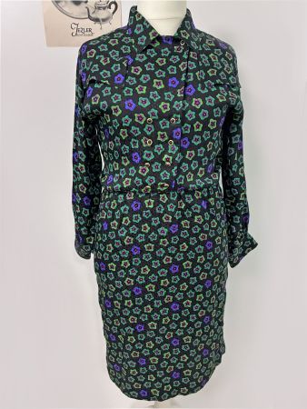 Kleid Seidendamast Gr. XL  annachiara by Ernst Mildner Italy