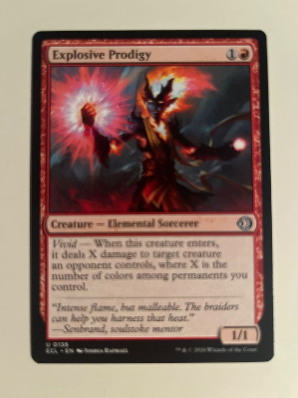 Magic The Gathering Carte collezionabili: 1 x Explosive Prodigy - Magic: The Gathering - MtG – Usato da Kriens venduto da Shadi1980