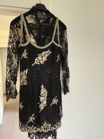 Emanuel Ungaro Robe en Dentelle Noire, Taille 12, Soirée ✨
