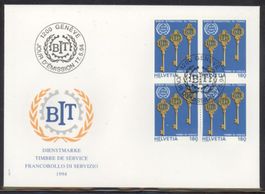 1994, FDC, BIT (D IV) 75 Jahre BIT-Organisation, Viererblock