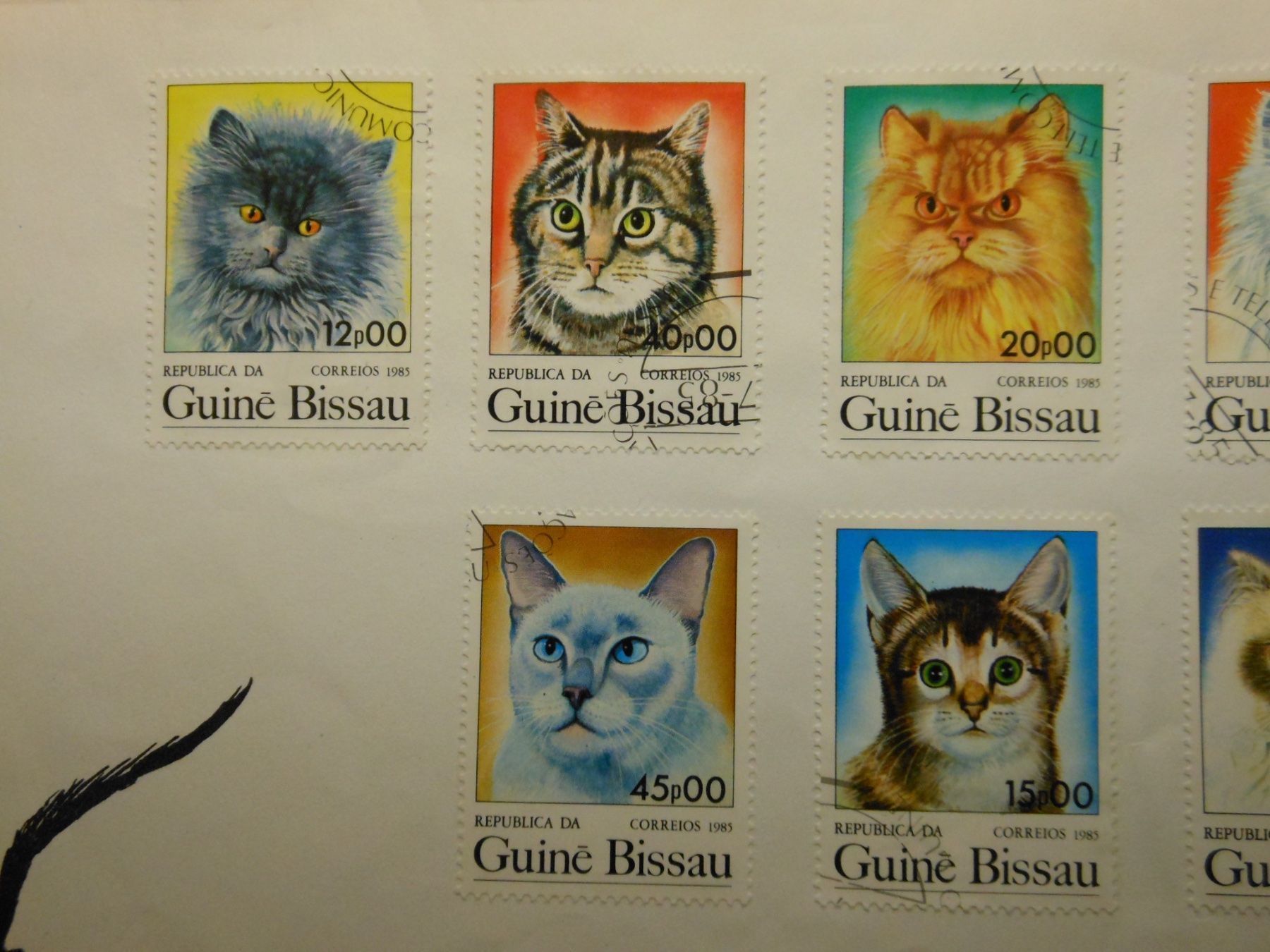 Tutti i francobolli: CHATS  7 beaux timbres – Usato da Lausanne venduto da Jdelta 1