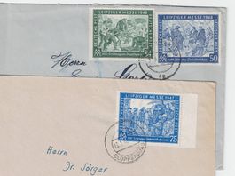 Deutschland, Alliierte Besetzung, 2 Briefe, 31.5.48, 12.1.48