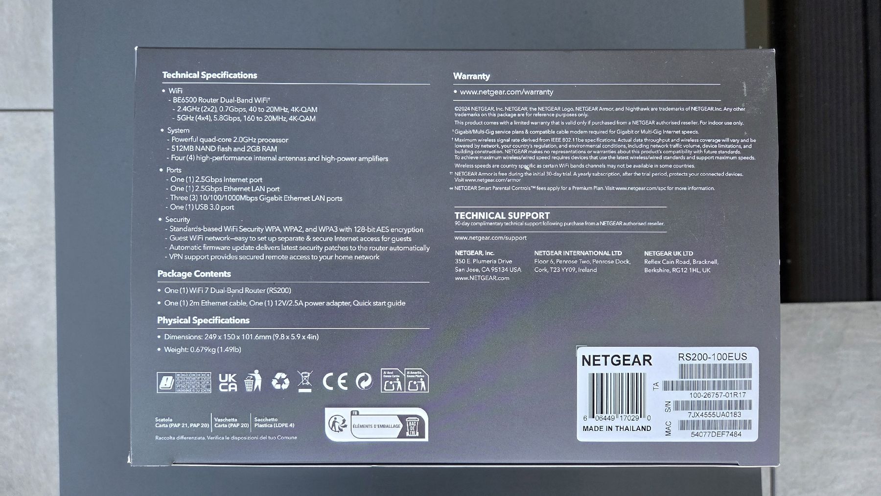 Netgear Modems & Router: NETGEAR Nighthawk RS200 WiFi 7 Router neu – Neu und originalverpackt aus Richterswil von Surferb 5