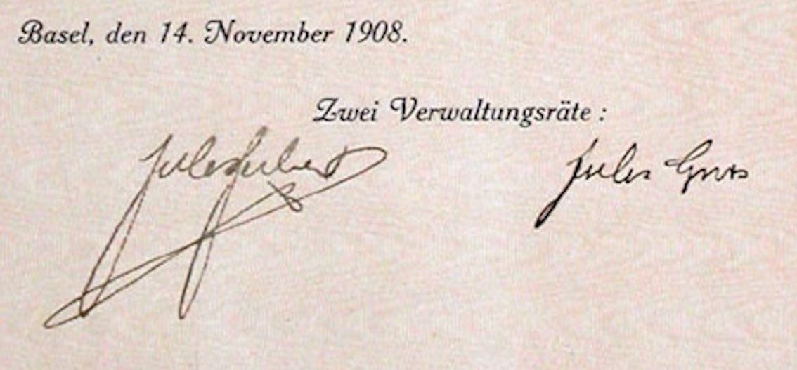 Documenti: Erste Schweizerische Uhren-AG in Basel - 1908 – Usato da Solothurn venduto da Sgasche 1