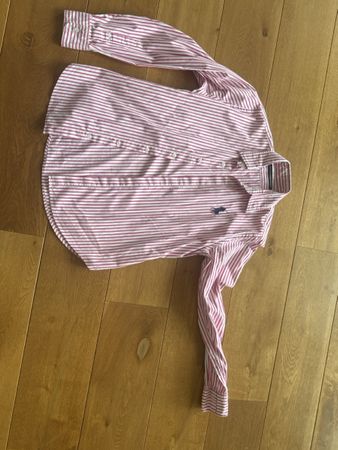Ralph Lauren Sport Bluse gestreift pink weiss Grösse M