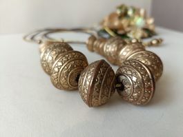 Vintage Collier Ethno / Orientalisch Kette Goldfarben