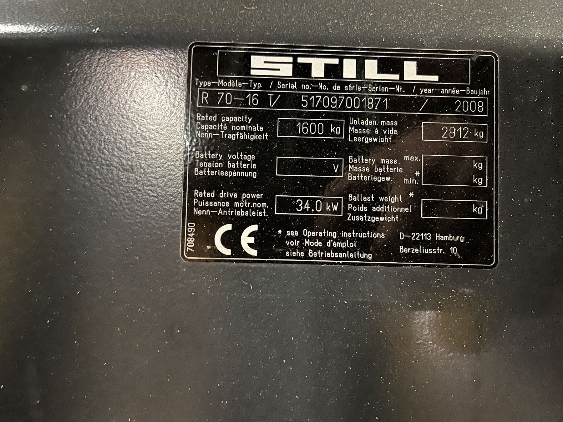 Still Carrelli elevatori e a forche: Stapler Still R 70-16 – Usato da Lippoldswilen venduto da pzlipp 7