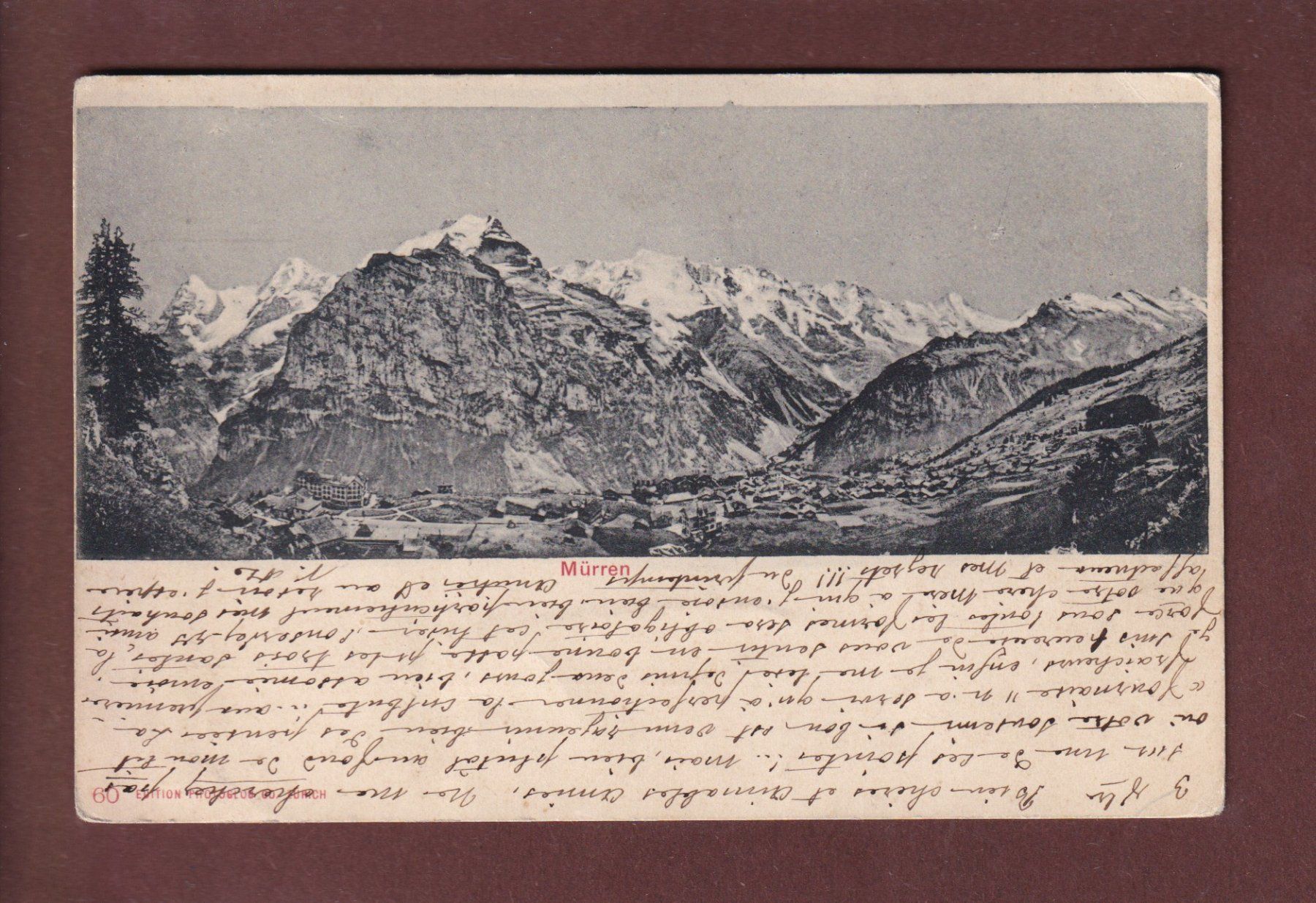 Cartoline postali: MÜRREN - 1906 – Usato da Pully venduto da nicecards