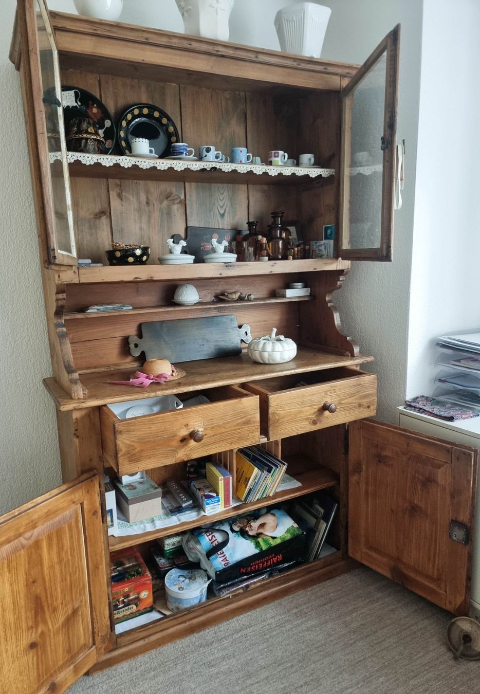 Credenze: originales Küchenbuffet, ca. 1860, restauriert – Usato da Olsberg venduto da 1davidson1 2