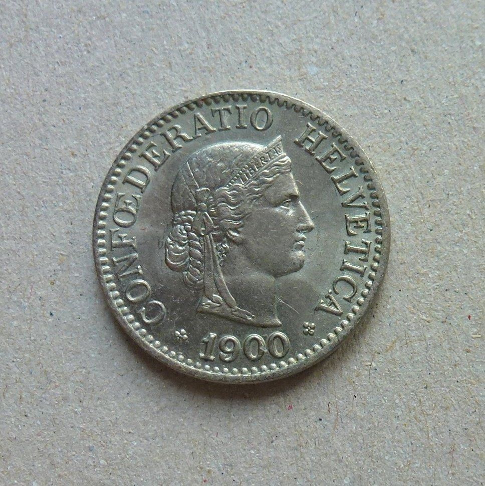 Alle Münzen: ++ 10 Rappen 1900, gute Erhaltung – Gebraucht aus Walkringen von Casablanca777