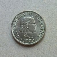 ++ 10 Rappen 1900, gute Erhaltung