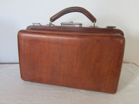 Vintage Doktortasche / Ledertasche braun, Top Zustand!    ps