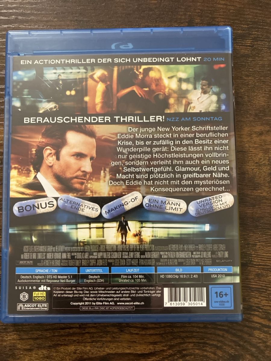 Alle DVDs: Limitless BluRay – Gebraucht aus Glarus von Jhuber78 1