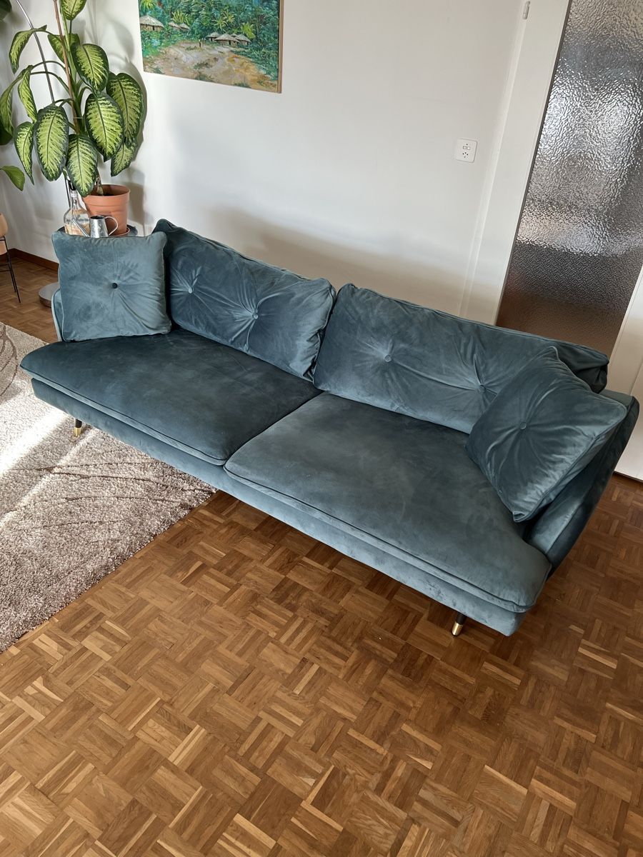 Mömax Divani: Petrol Blau Sofa – Usato da Zug venduto da Ratna 1