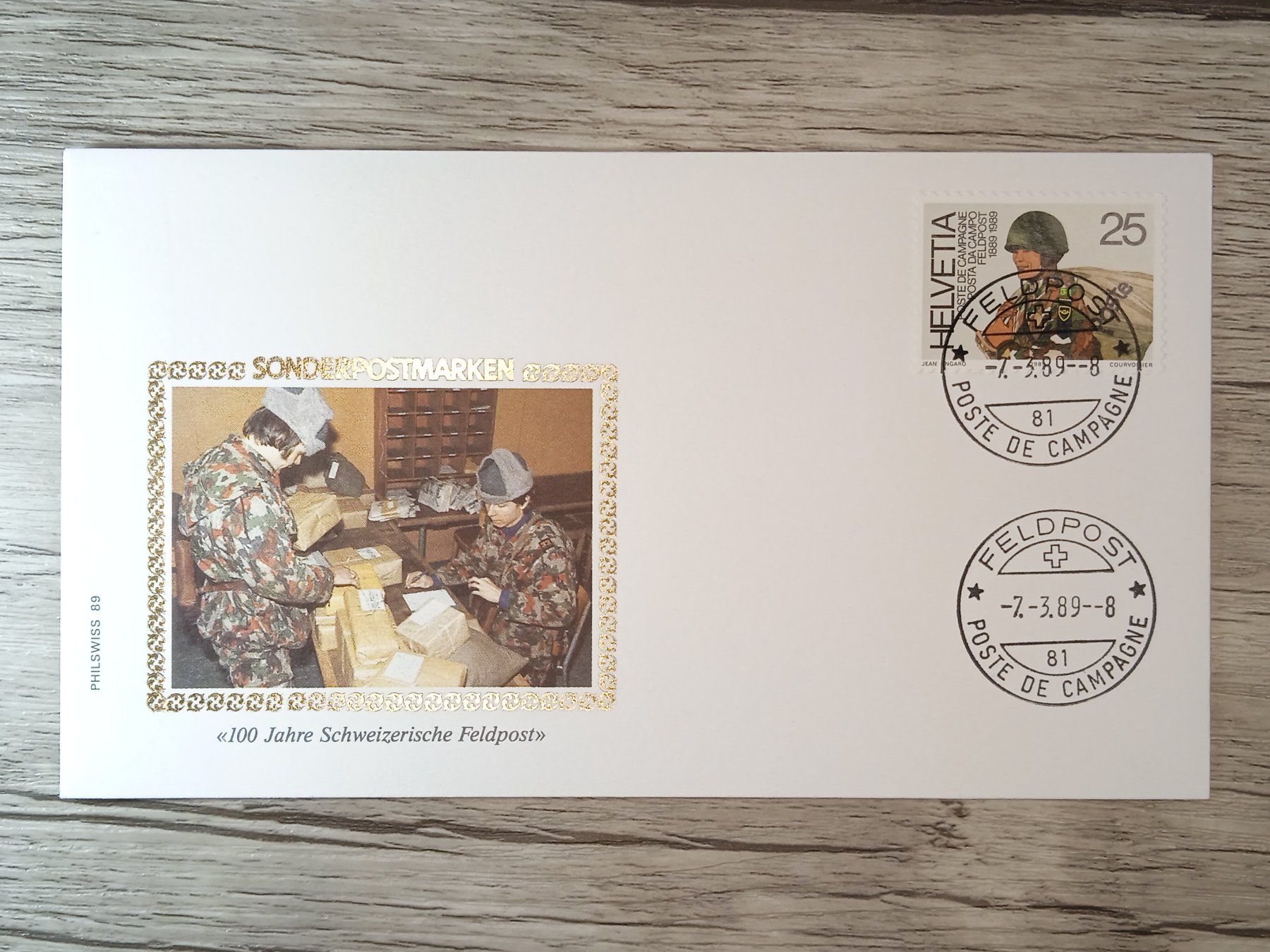 Tutti i francobolli: TR51 Enveloppe + Timbre Suisse 1989 – Usato da Cousset venduto da Patrick_Collections