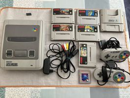 Super Nintendo SNES mit Spielen - Top Zustand