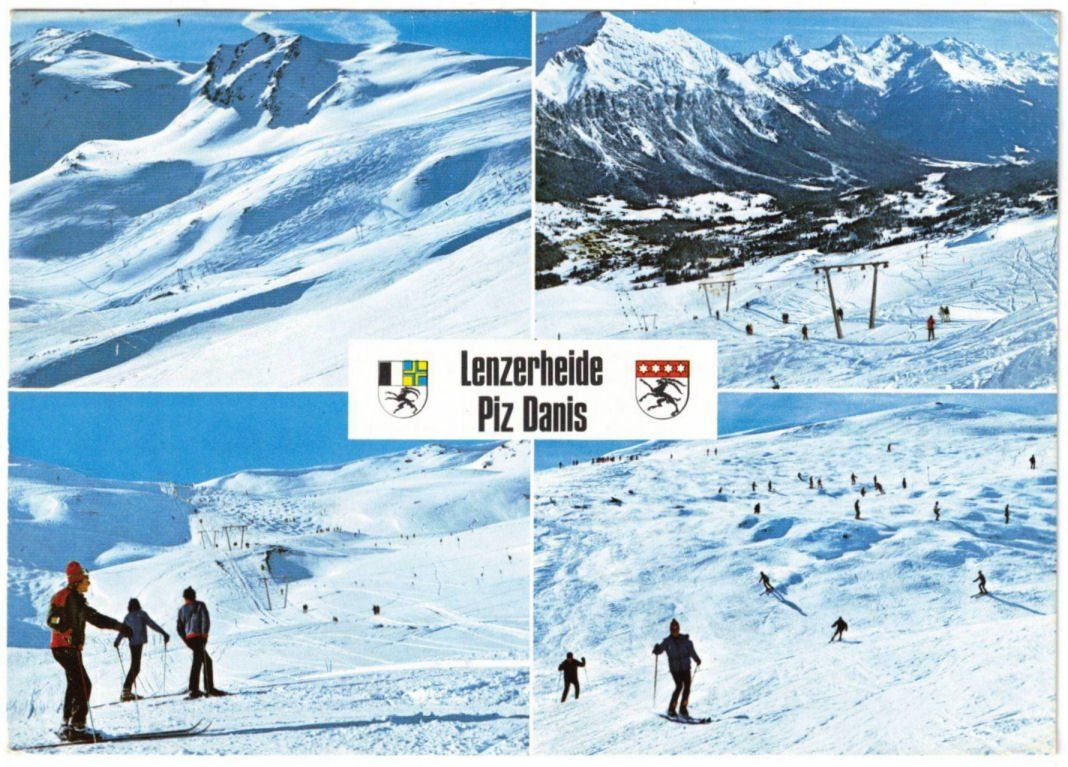 Cartoline postali: Lenzerheide - 4 Bild AK Piz Danis – Usato da Binningen venduto da Mountainrider