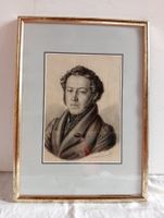 Lithographie "Jacob Billeter" 1829 im Vintage Holzrahmen