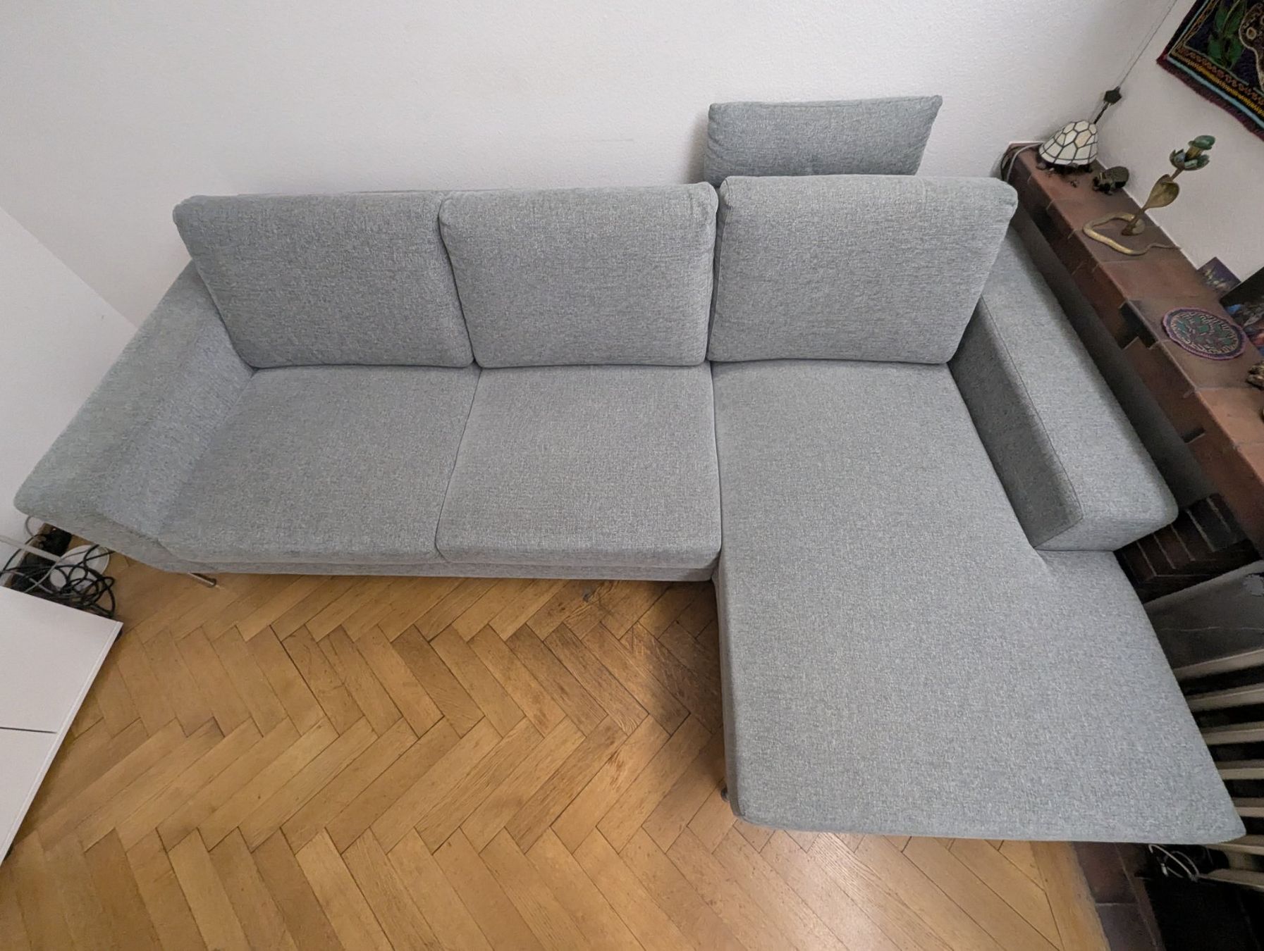 Pfister Divani: Elegantes graues Sofa von Pfister – Usato da Zürich venduto da iselluanaquarium 4
