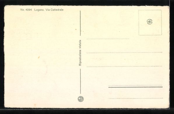 Cartoline postali: AK Lugano, Via Cattedrale – Usato da Berlin venduto da bartko-reher 1