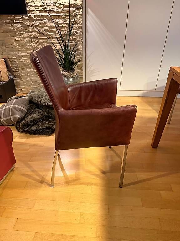 Interio Chaises: Esszimmer Stühle braun Leder – D'occasion à Kriens par thomknig 1
