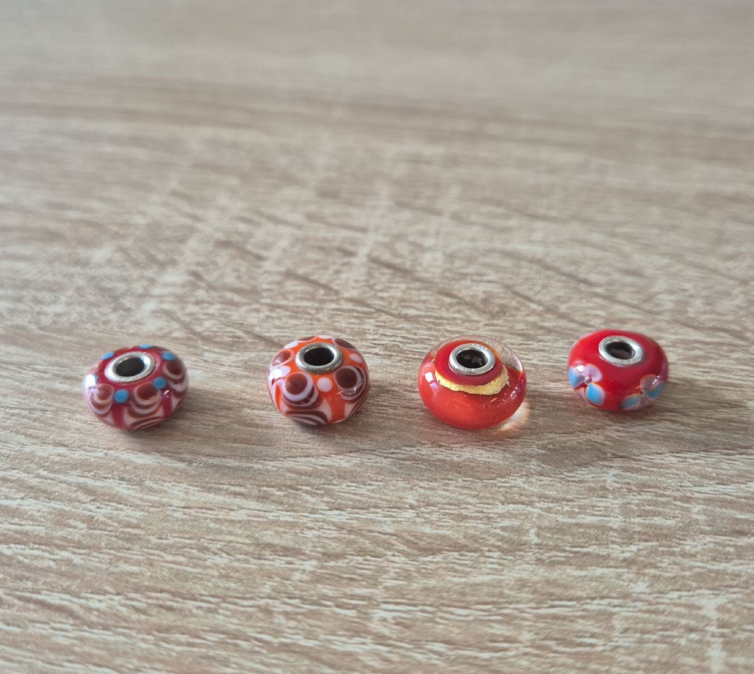Ciondoli: Trollbeads the original,  vier Glas Beads – Usato da Ellighausen venduto da Luna_dk 1