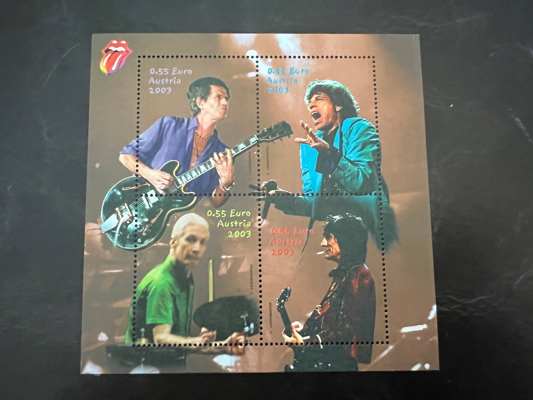 Alle Briefmarken: 2003 Austria Rolling Stones Block ** (A63) – Neu (gemäss Beschreibung) aus Hinwil von Sidi4