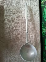 Alte Schöpfkelle aus Aluminium, Vintage Stil