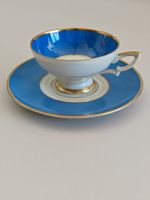 Teetasse mit Untertasse - Porzellan Blau Gold - Eschenbach