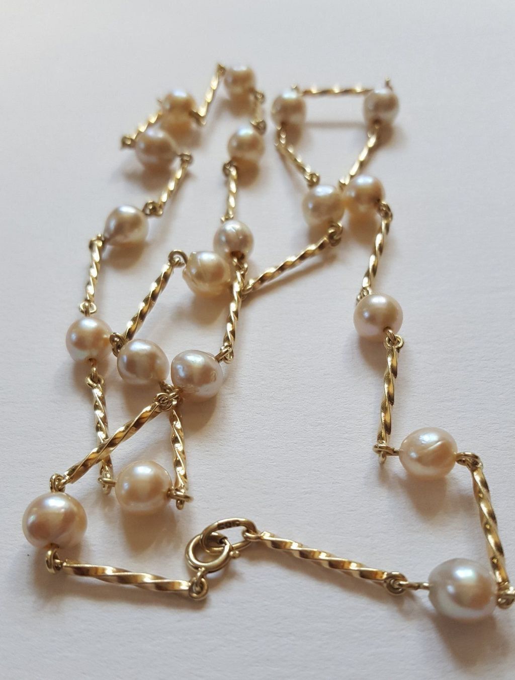 Catenine: Massiv 585 Gold Kette mit Perlen – Usato da Wald ZH venduto da Aniade 4