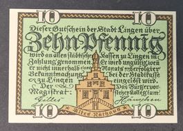 10 PFENNIG / LINGEN ND (BANKFRISCH)