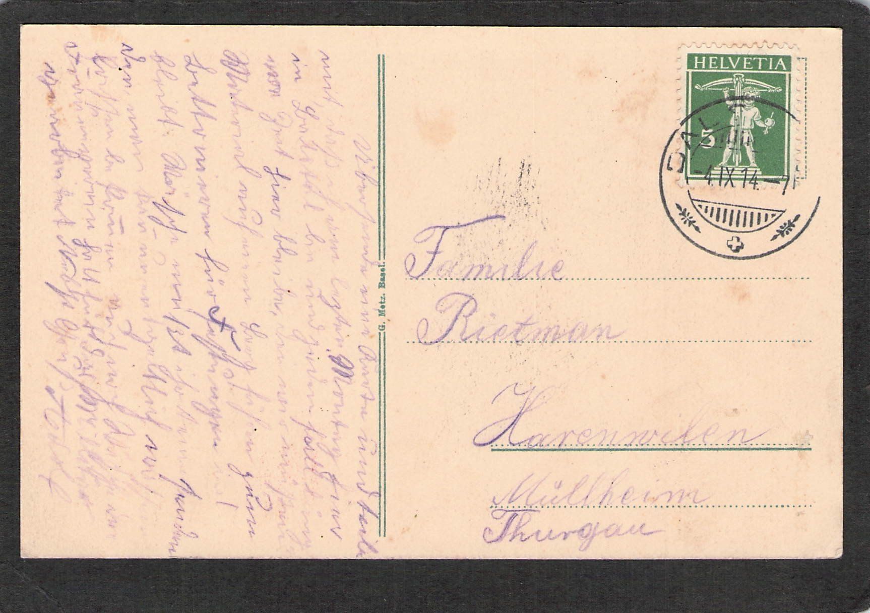 Cartoline postali: #Balsthal SO , 5 bild , gel. 1914 – Usato da Reichenburg venduto da Pipo-67 1