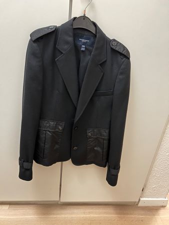 Burberry Damen Blazer aus Wolle, Schwarz, Gr. 38