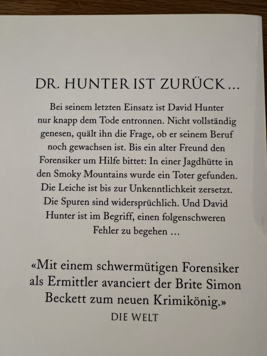 Libri: Buchpacket David Hunter Reihe 1-6 von Simon Beckett – Nuovo (secondo la descrizione) da Uznach venduto da Apuutze 6