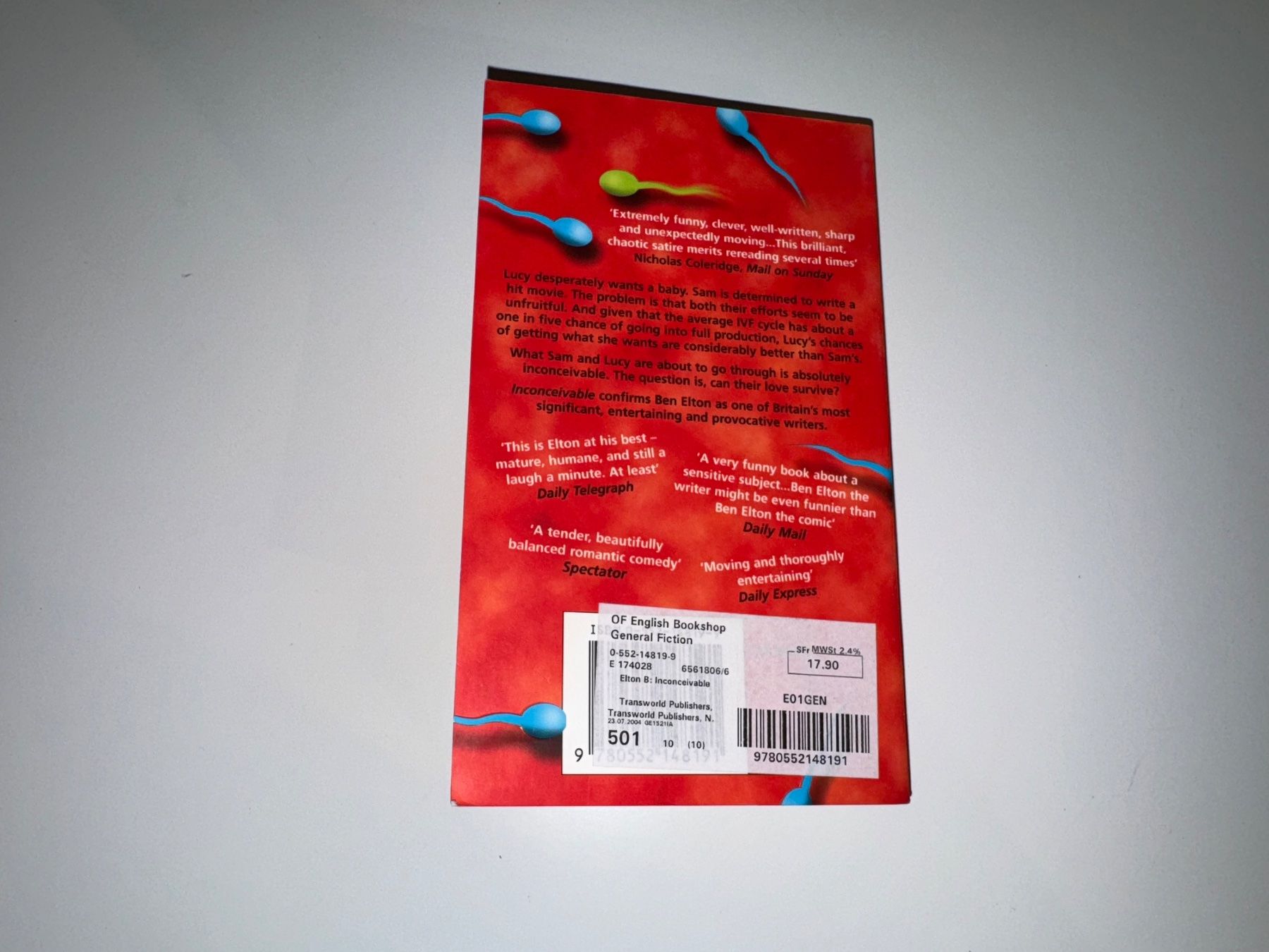 Bücher: NOVEL: Ben Elton, Inconceivable – Gebraucht aus Grosswangen von English_books 9